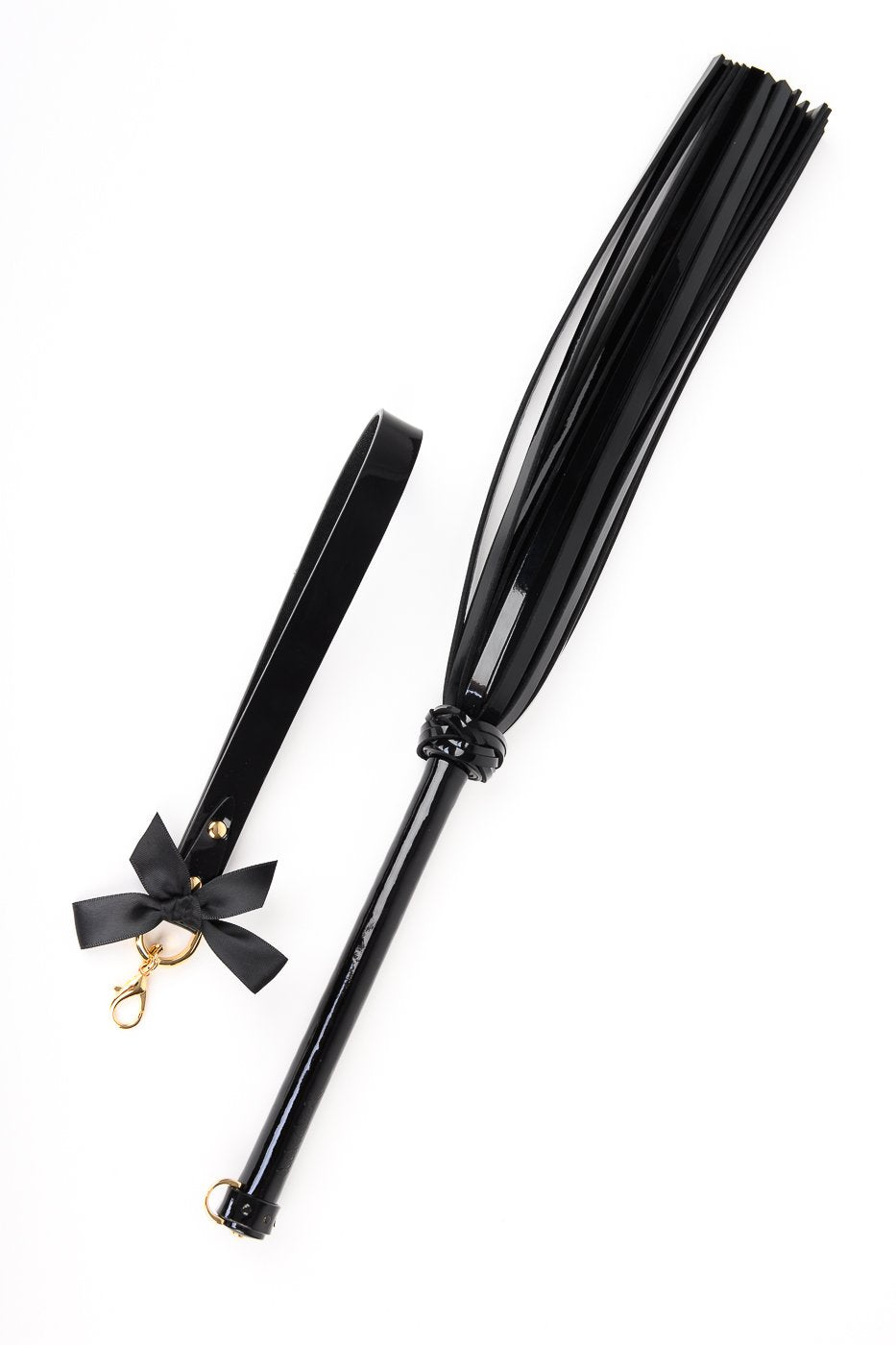 fr-ulein-kink-fk-flogger-lederpeitsche-schwarz-gold image 1