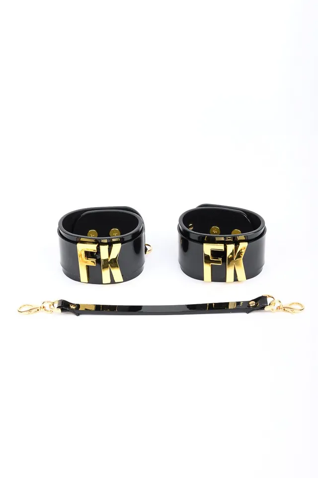 fraulein-kink-fk-handfesseln-leder-schwarz-gold image 1