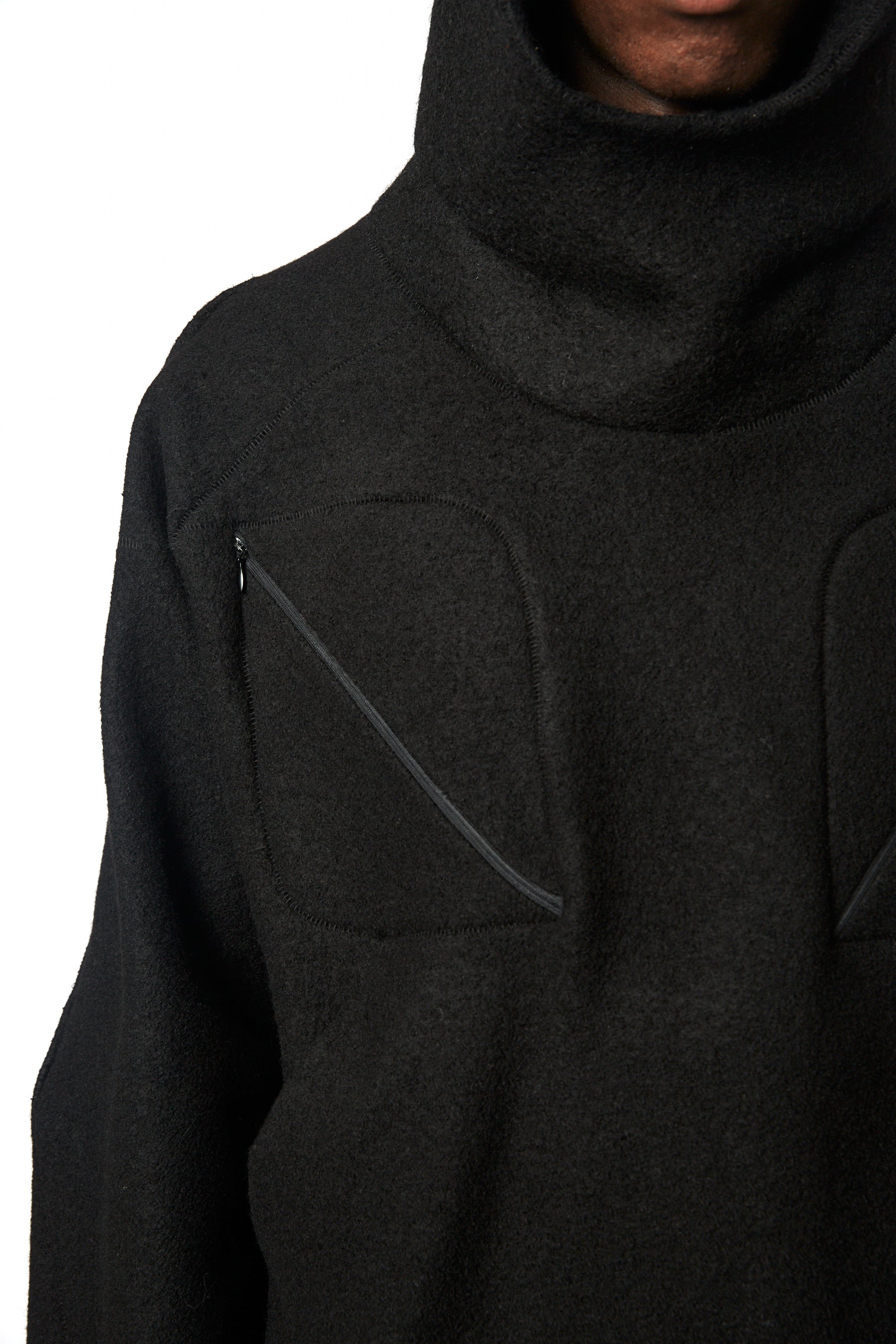 dennis-chuene-bully-hoodie-kapuzenjacke-wolle-schwarz image 8