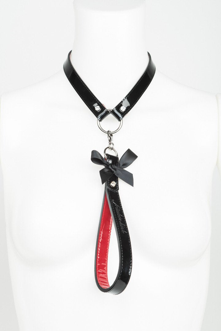 fr-ulein-kink-kiss-short-lead-halsband-mit-leine image 1