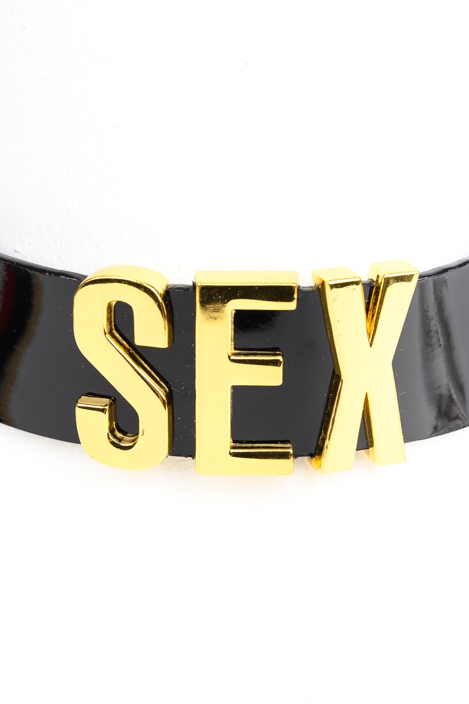 fraulein-kink-collars-gold-letter-collar-halsband-schwarz image 3