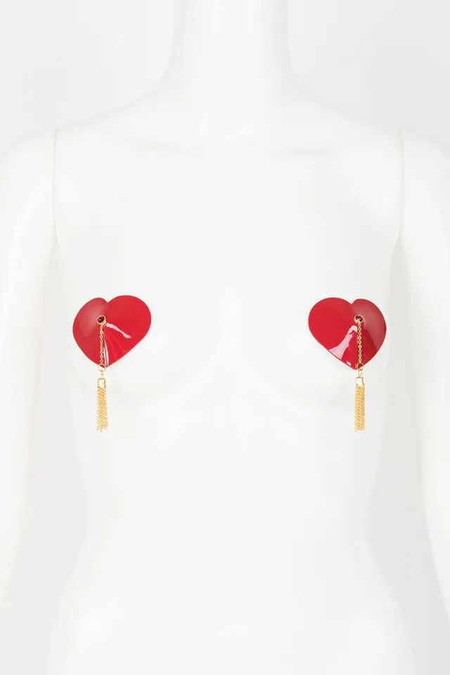 fr-ulein-kink-red-hot-chain-heart-pasties-herz-rot-swarovski image 1