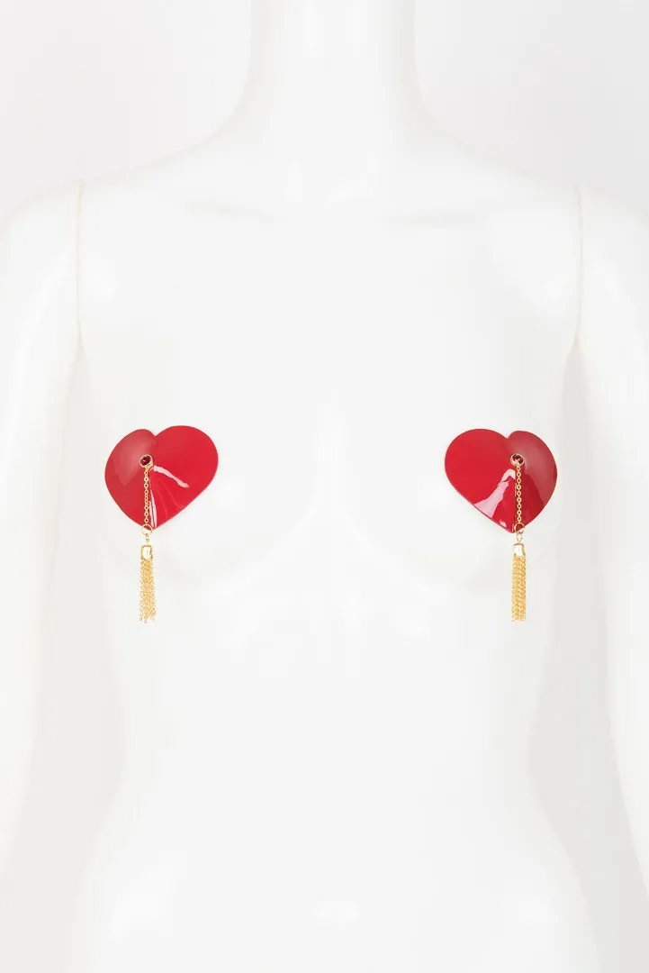 fr-ulein-kink-red-hot-chain-heart-pasties-herz-rot-swarovski image 1