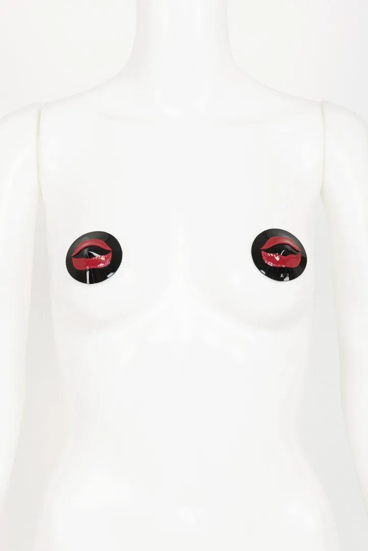 fr-ulein-kink-kiss-pasties-nippel-schwarz-rot-leder image 1