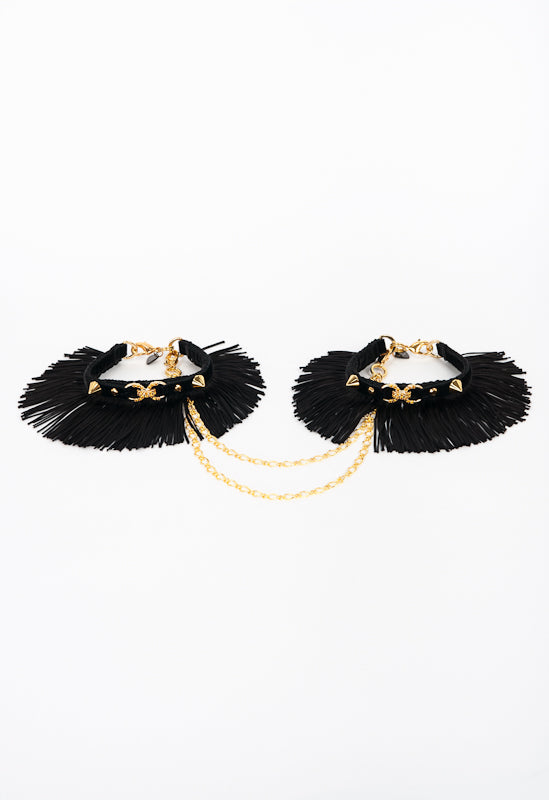 fr-ulein-kink-noir-fringe-handfesseln-schwarz-gold-fransen image 3