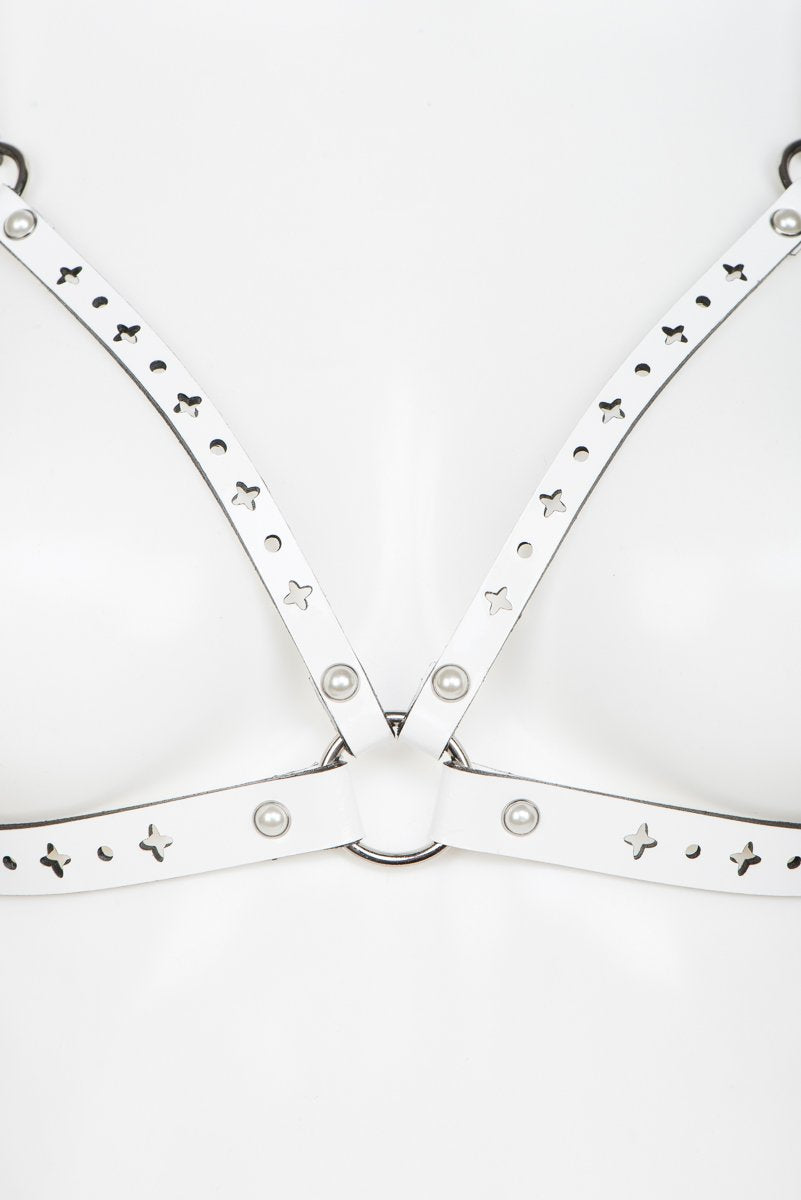 fr-ulein-kink-bianco-cage-harness-leder-bh-wei-perlen image 2