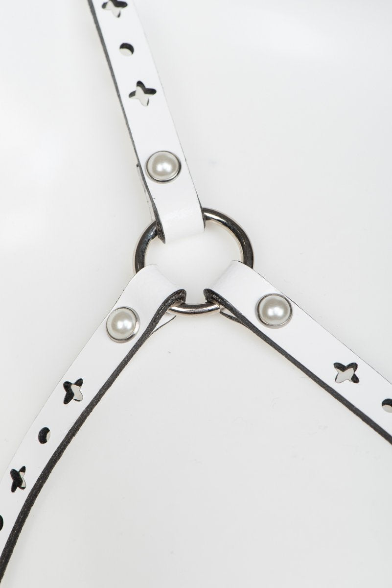 fr-ulein-kink-bianco-cage-harness-leder-bh-wei-perlen image 3