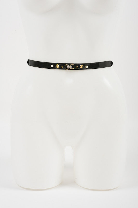 fraulein-kink-lingerie-brigitte-skinny-belt-tailleng-rtel-lack image 1