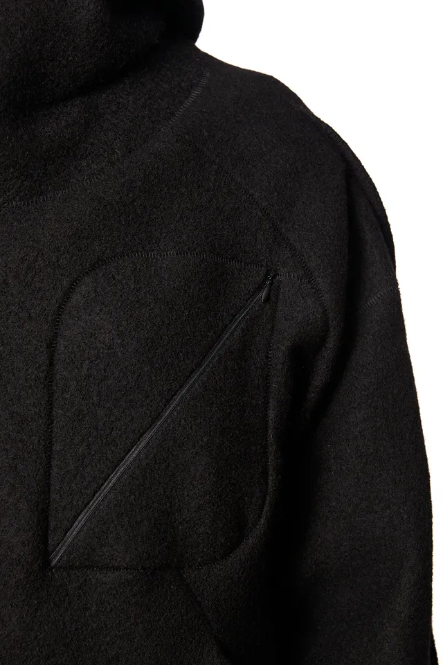 dennis-chuene-bully-hoodie-kapuzenjacke-wolle-schwarz image 1