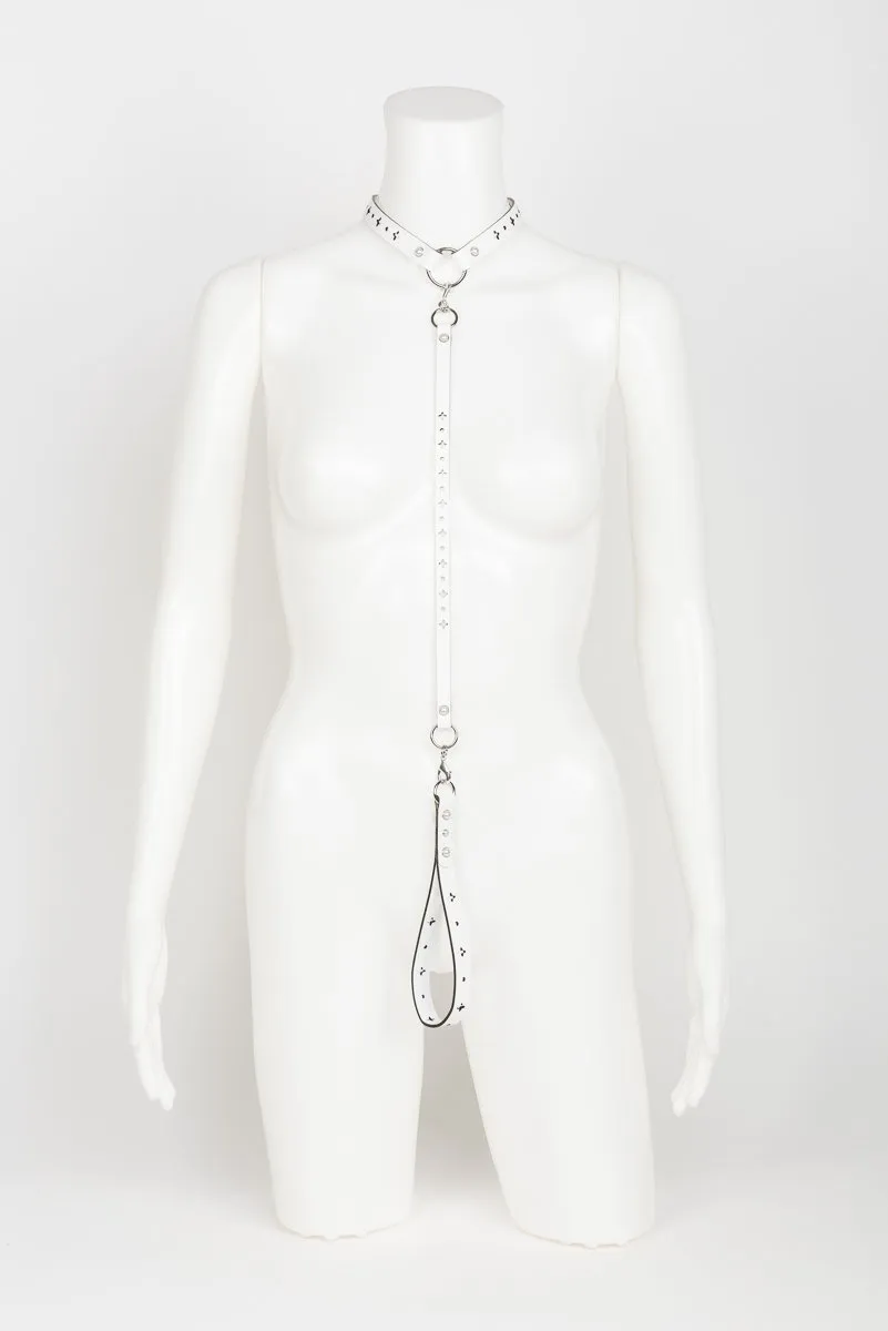 fr-ulein-kink-collars-bianco-halsband-mit-leine-wei image 1