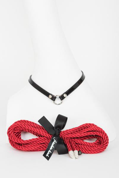 fraulein-kink-lassos-kiss-rouge-lasso-set-seil-rot-schwarz image 1