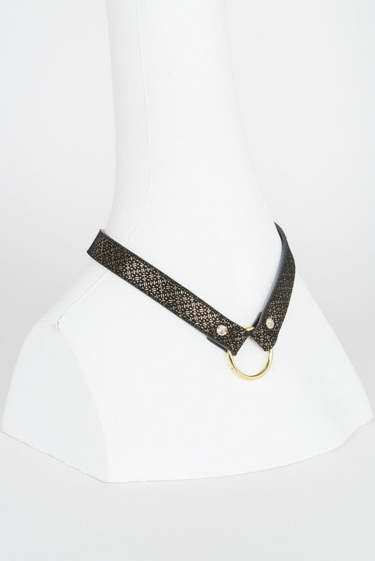 fr-ulein-kink-lush-collar-halsband-leder-schwarz-goldfolie image 3