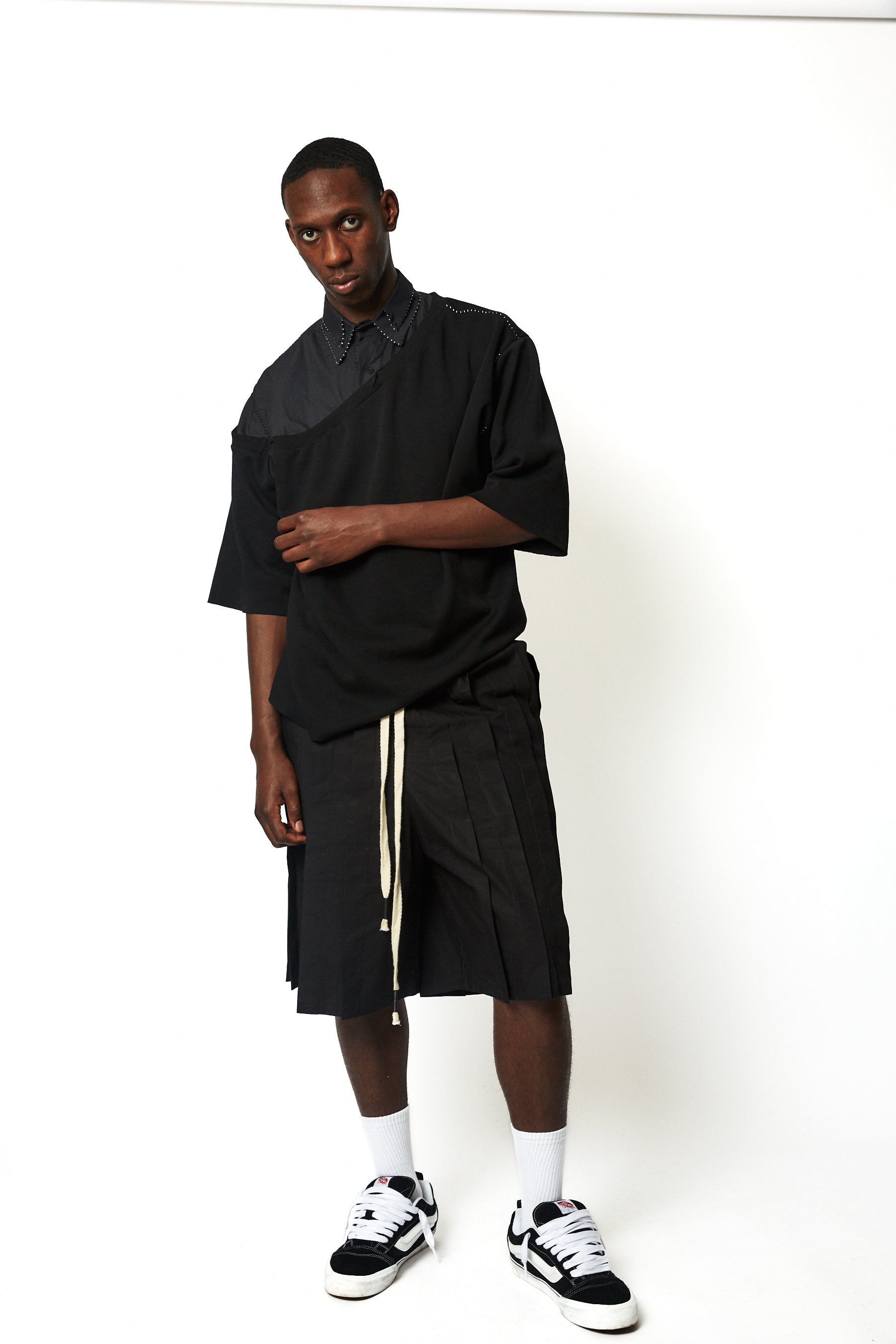 dennis-chuene-double-tee-shirt-wei-baumwolle-kragen-s-xl image 2