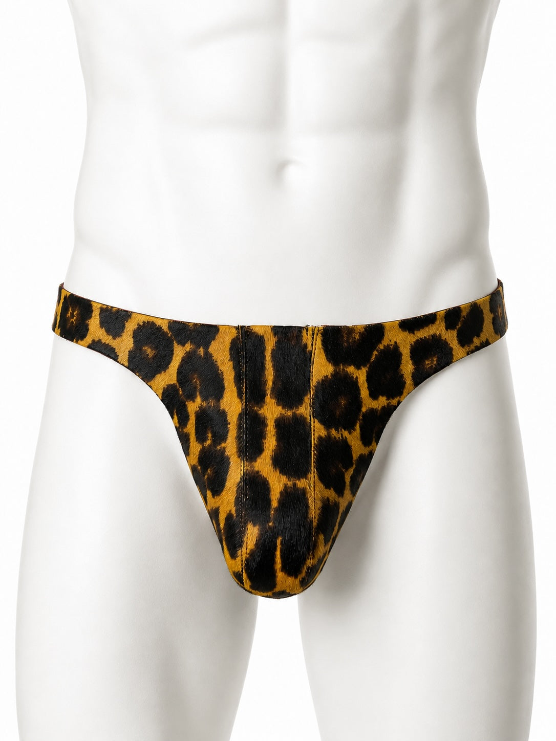 fr-ulein-kink-lingerie-leopard-pony-hair-jockstrap-herren-leder image 1