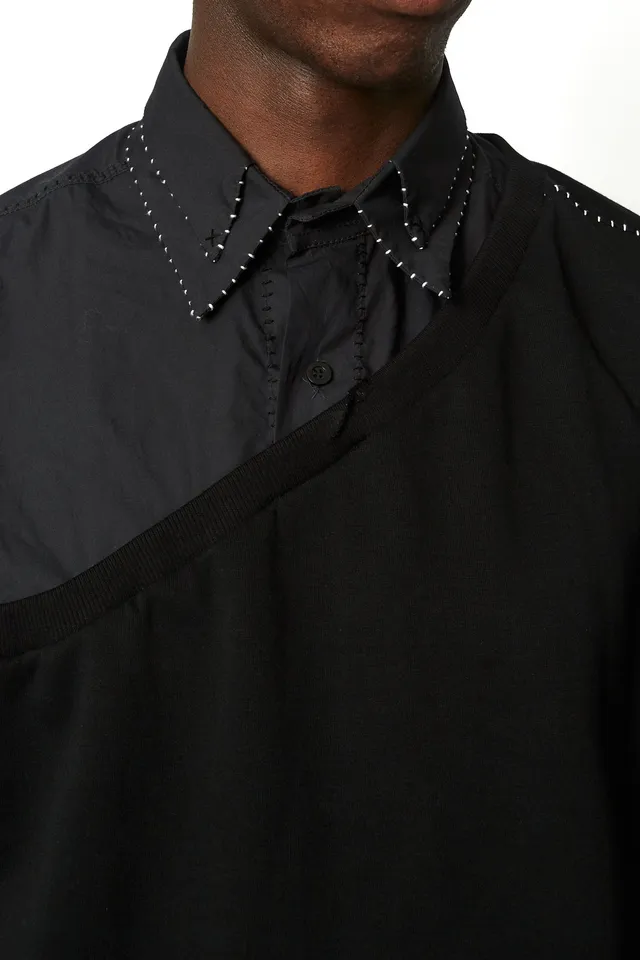 dennis-chuene-double-tee-shirt-wei-baumwolle-kragen-s-xl image 1