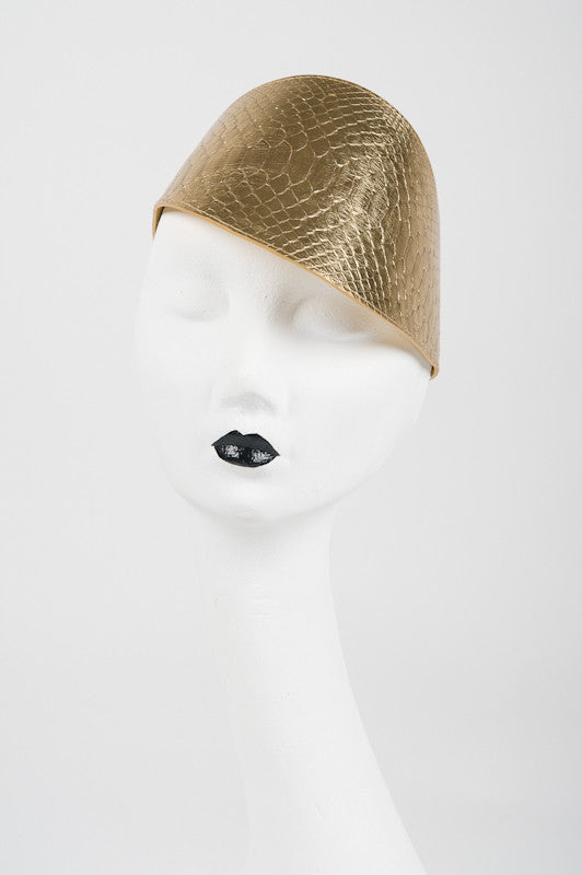 fr-ulein-kink-golden-visor-schildm-tze-leder-gold-python image 4