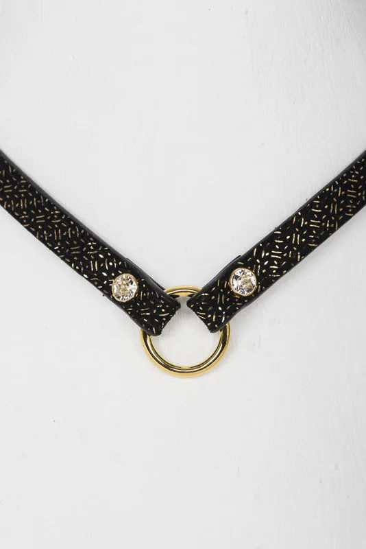 fr-ulein-kink-lush-skinny-collar-halsband-schwarz-gold image 1