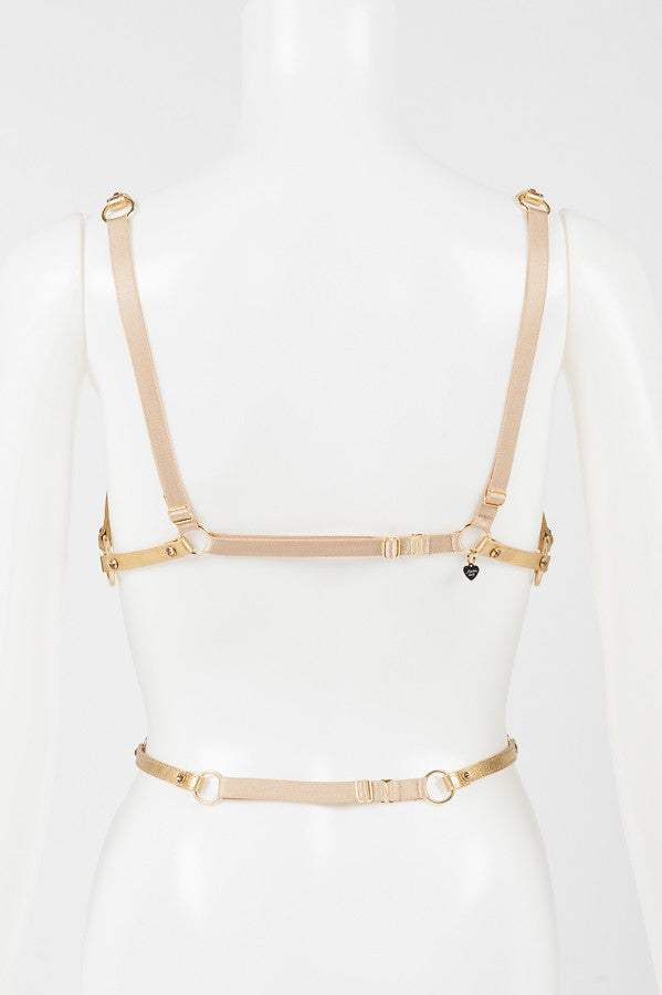 fraulein-kink-champagne-harness-cage-bra-gold-swarovski image 5