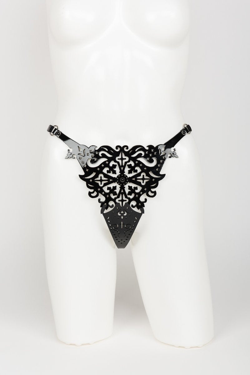fr-ulein-kink-lingerie-nero-string-tanga-schwarz-lack-s-m image 1