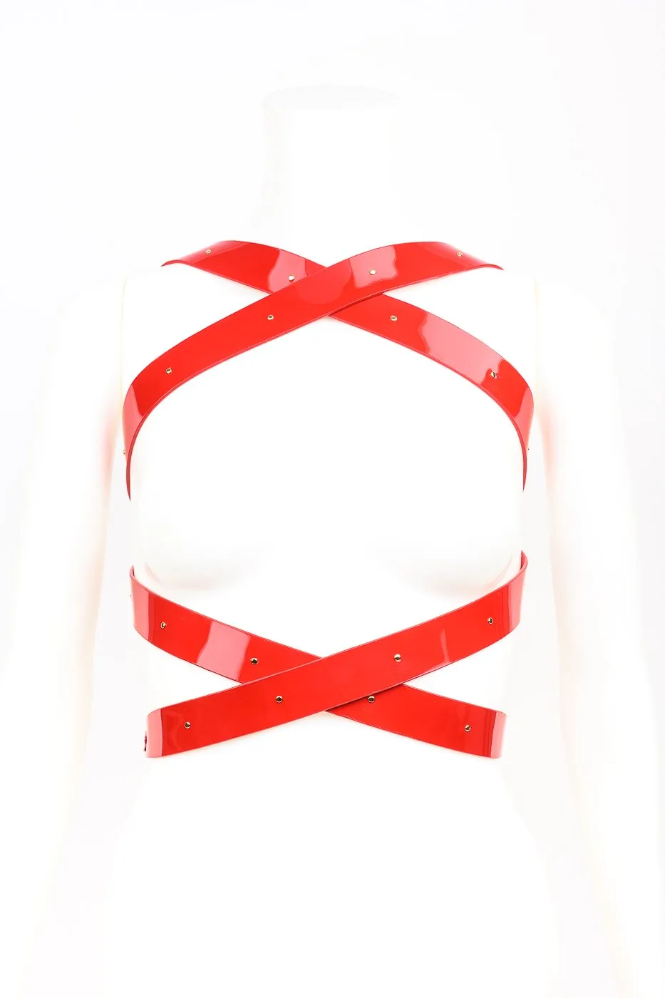 fr-ulein-kink-roja-wrap-harness-rot-lackleder image 1