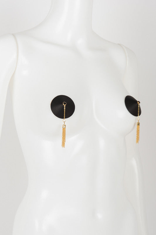 fraulein-kink-onyx-chain-pasties-schwarz-gold-kette-leder image 3