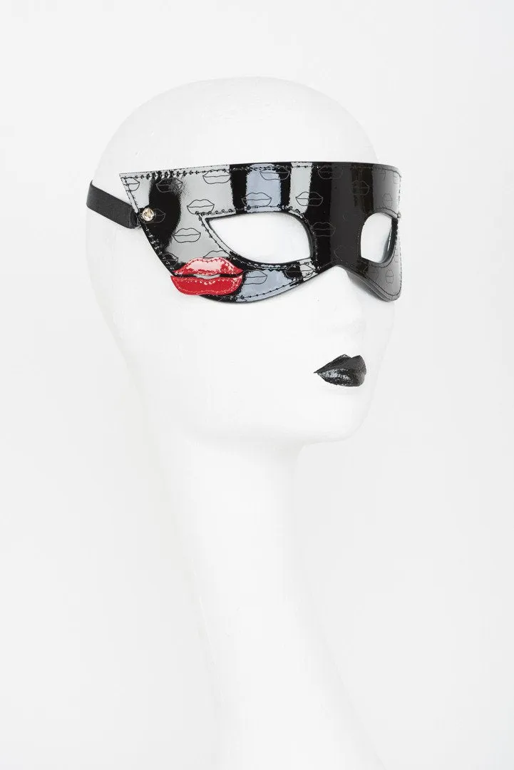 fr-ulein-kink-french-kiss-augenmaske-maske-schwarz-rot-kristall image 1