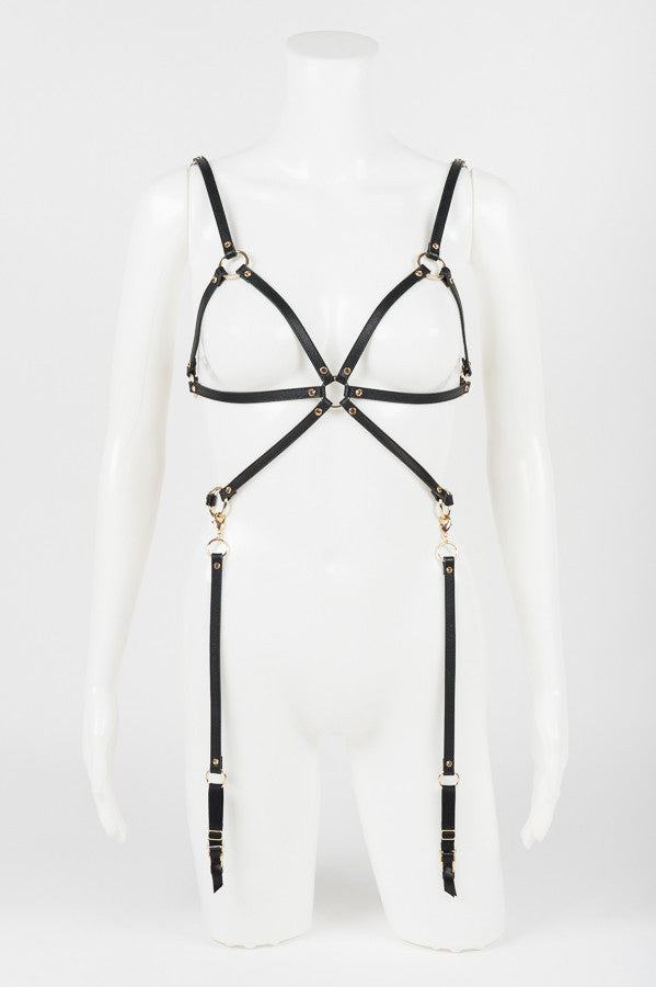 fr-ulein-kink-caviar-playsuit-body-leder-strumpfband image 1