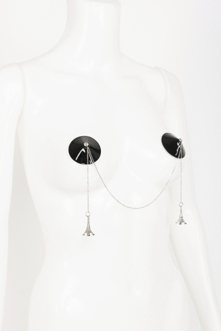 fr-ulein-kink-eiffel-chain-pasties-schwarz-silber-kette image 4