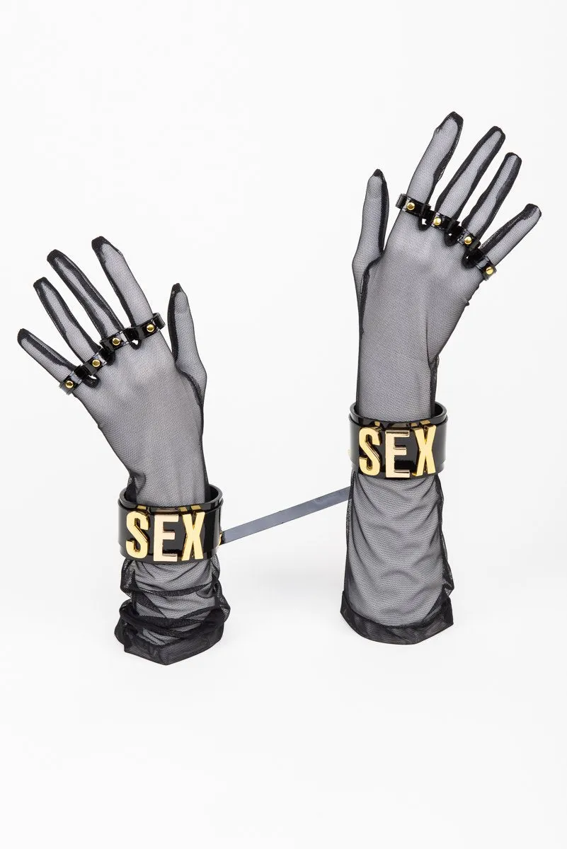 fr-ulein-kink-gold-letter-gloves-opernhandschuhe-schwarz-t-ll image 1