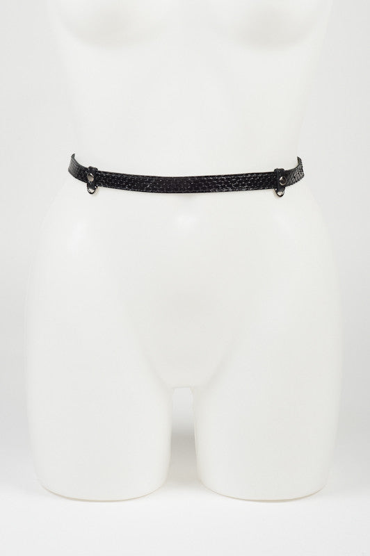 fraulein-kink-ebony-belt-python-g-rtel-schwarz-one-size image 1