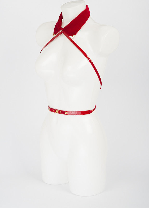 fr-ulein-kink-harnesses-rouge-harness-damen-samt-rot image 4