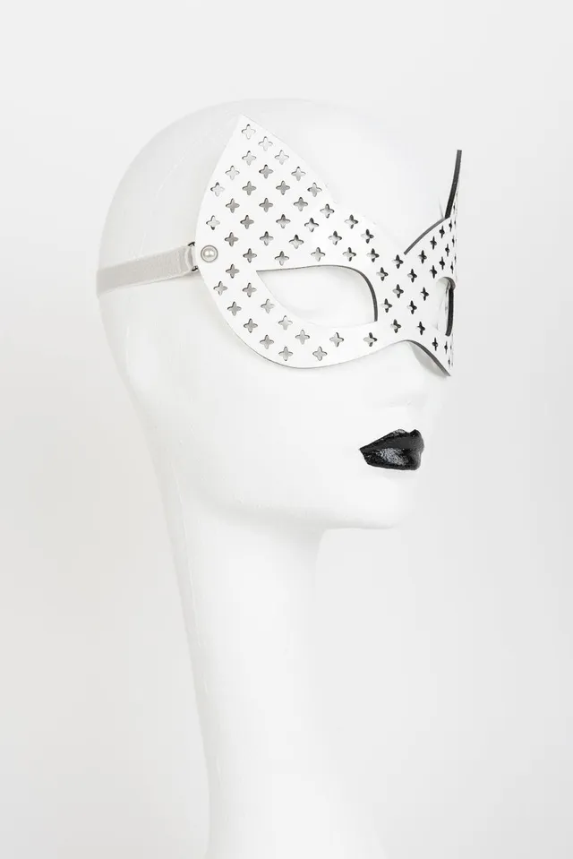 fru00e4ulein-kink-bianco-kitten-maske-wei-lackleder image 1