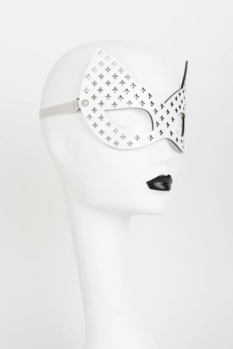 fru00e4ulein-kink-bianco-kitten-maske-wei-lackleder image 1