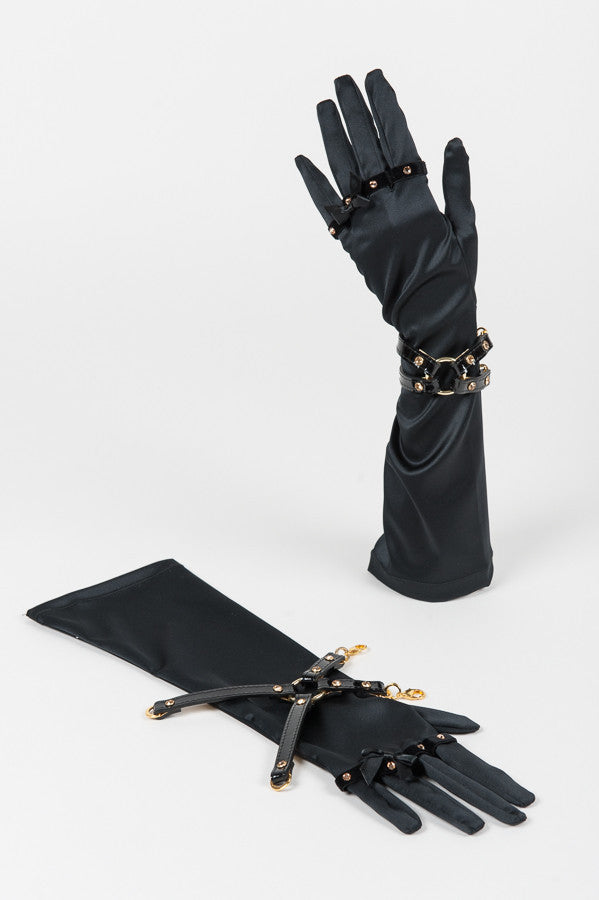 fr-ulein-kink-jet-handschuhe-satin-schwarz-mit-handfesseln image 3