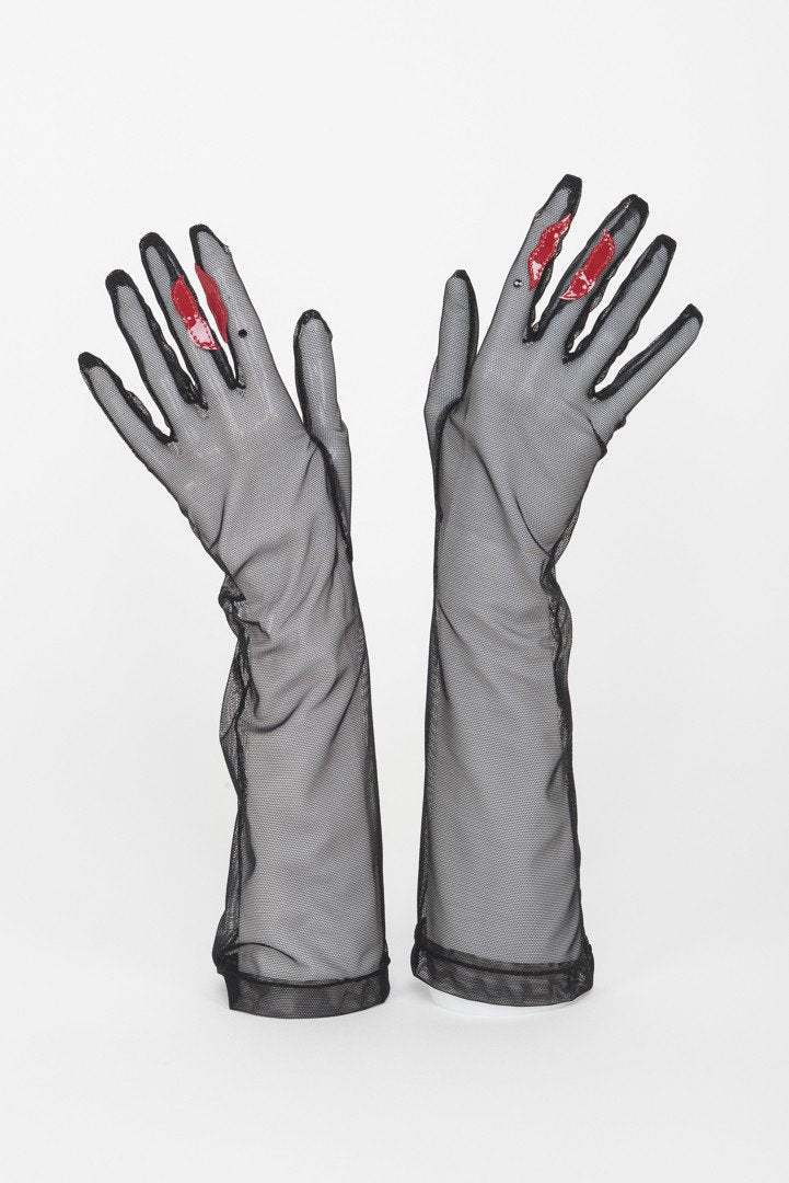 fr-ulein-kink-kiss-handschuhe-t-ll-lack-swarovski-manschette image 5