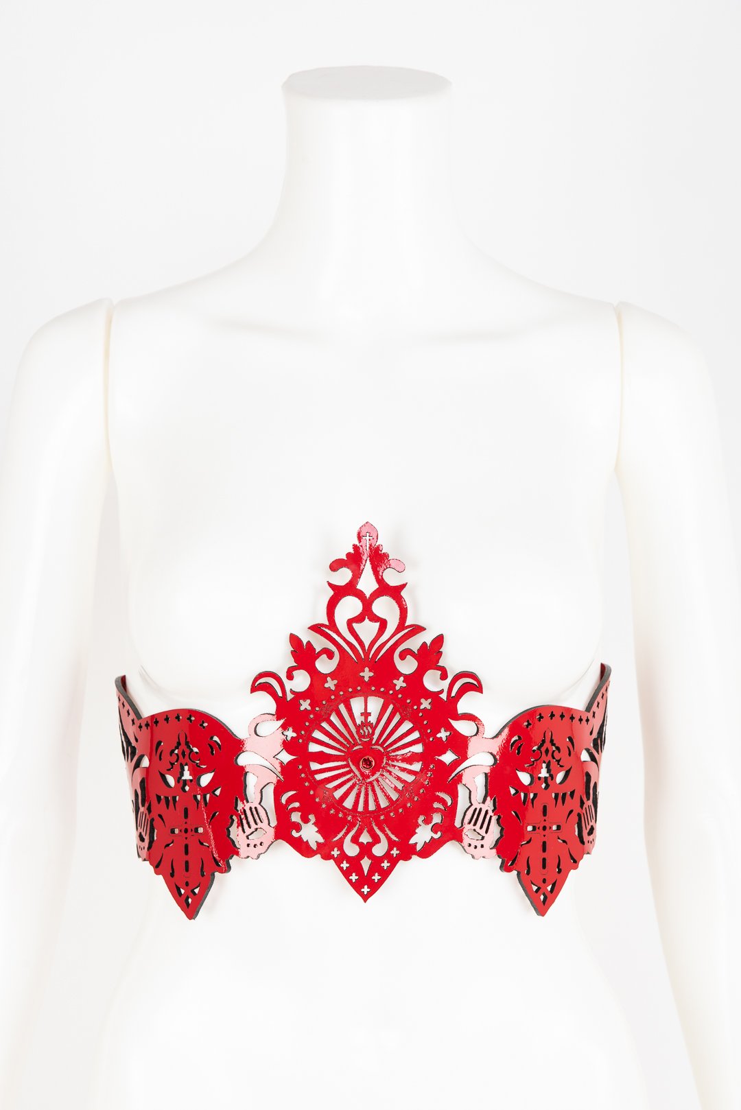 fr-ulein-kink-rosso-underbust-harness-rot-lack-s-m-m-l image 1