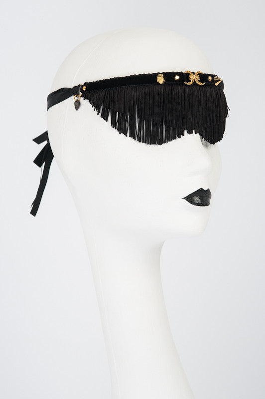 fraulein-kink-noir-blindfold-augenbinde-schwarz-mit-fransen image 1