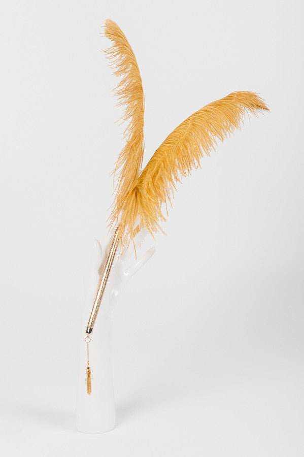 fr-ulein-kink-champagne-federteaser-gold-strau-enfedern image 1