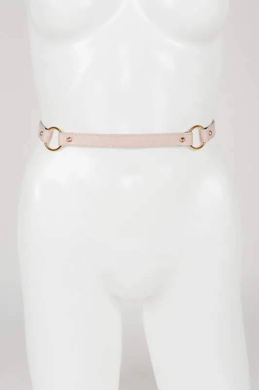 fr-ulein-kink-ch-rie-lederg-rtel-rosa-schwarz-swarovski image 1