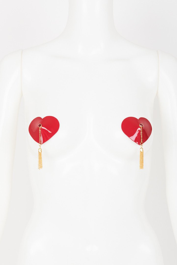 fr-ulein-kink-red-hot-chain-heart-pasties-herz-rot-swarovski image 1