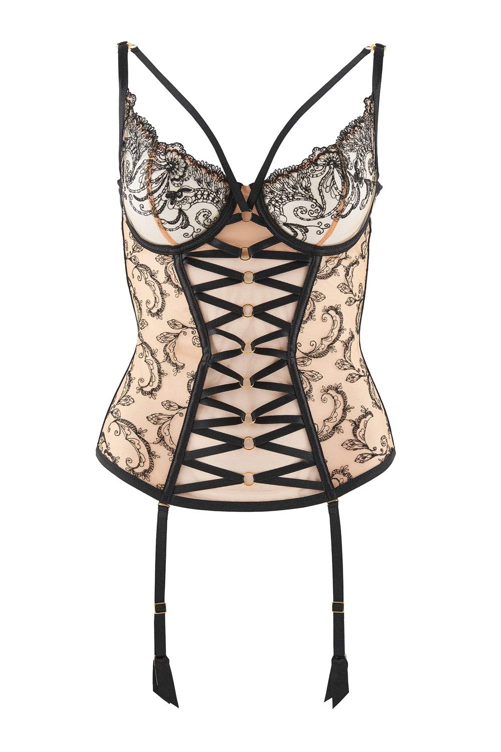 aubade-kiss-of-love-baisers-charnels-corsage-noir-70b-mit-schn-rung image 1