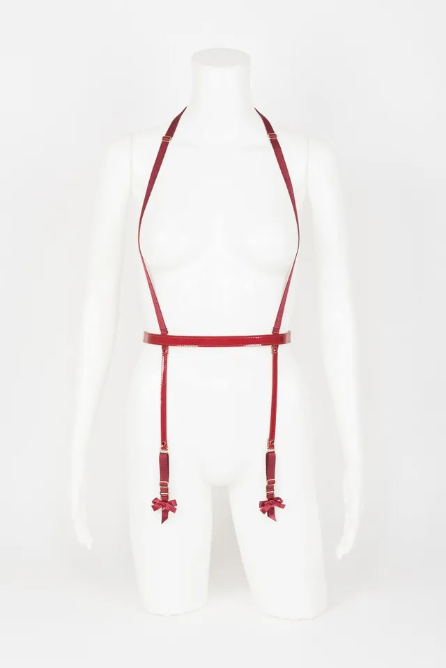 fr-ulein-kink-lingerie-red-hot-strapsg-rtel-rot-lack image 1