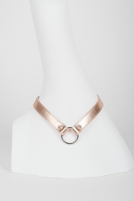 fr-ulein-kink-lolita-silver-halsband-leder-ros-gold-kristall image 2