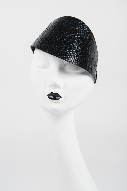 fru00e4ulein-kink-ebony-visor-cap-python-schwarz image 4