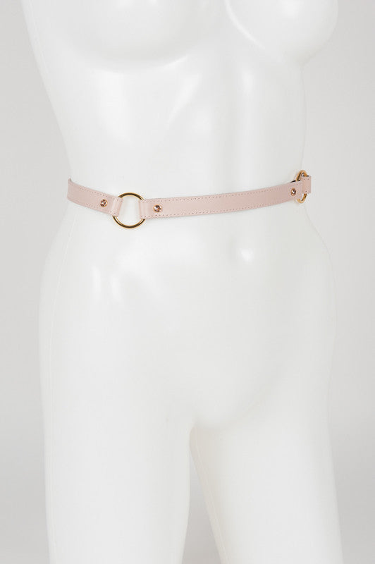 fr-ulein-kink-ch-rie-lederg-rtel-rosa-schwarz-swarovski image 2