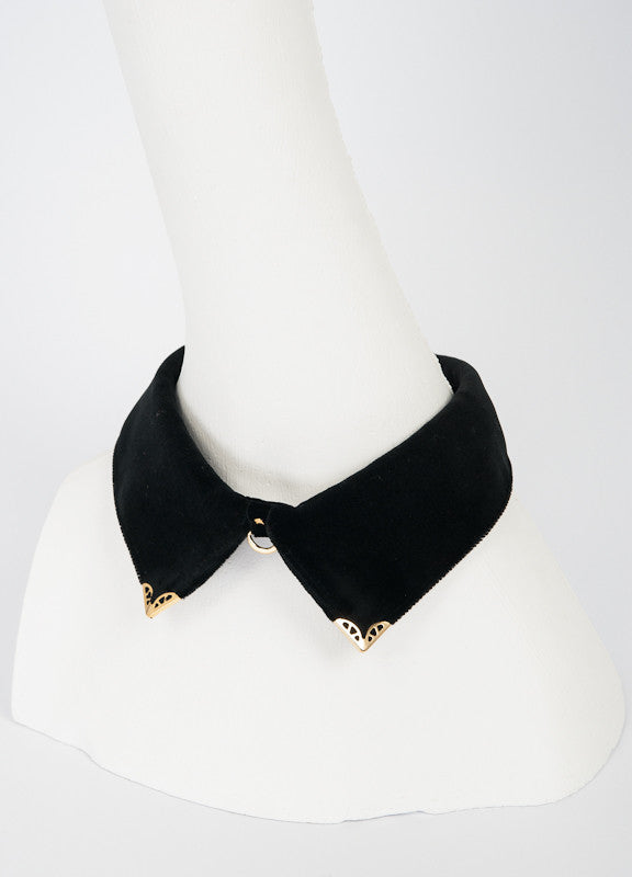 fru00e4ulein-kink-noir-halsband-schwarz-samt-mit-leine image 2