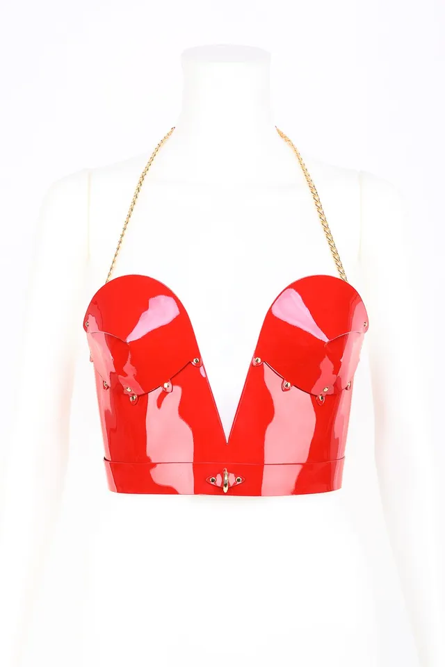 fr-ulein-kink-roja-corset-korsett-rot-lack-gr-one image 1