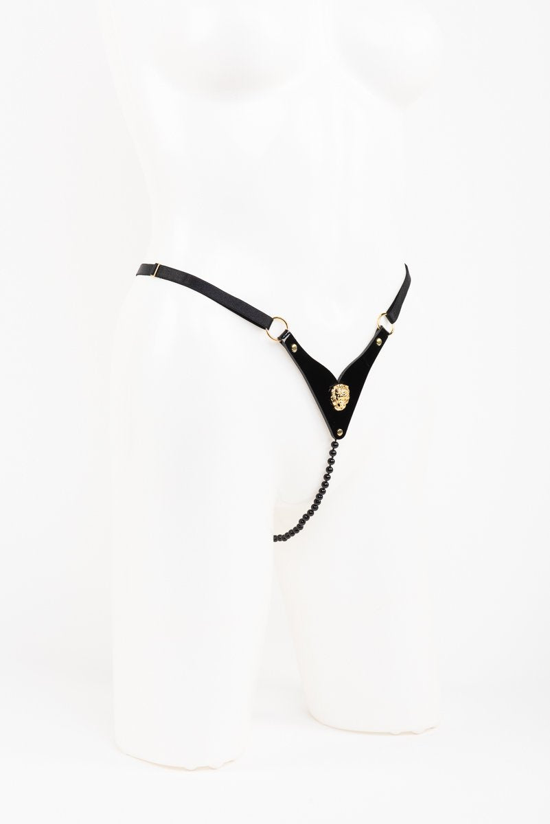 fr-ulein-kink-leone-pearl-string-leder-perlenstring-schwarz-s-m image 3