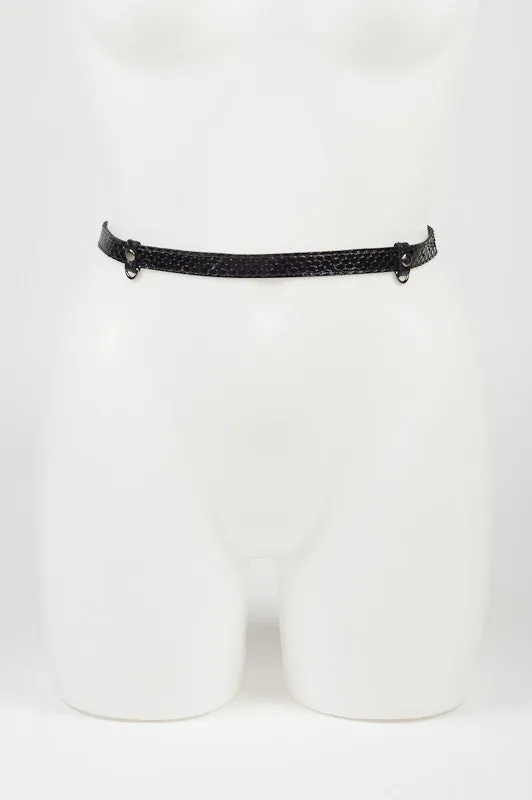 fraulein-kink-ebony-belt-python-g-rtel-schwarz-one-size image 1