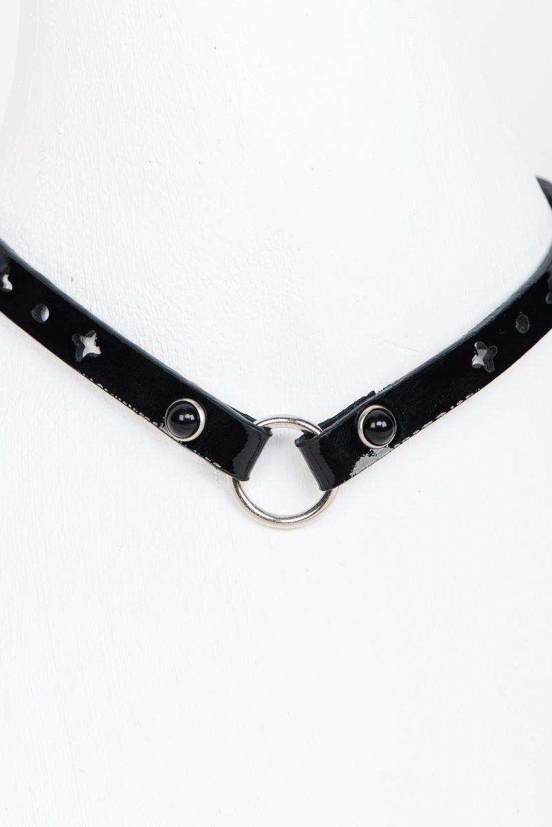 fr-ulein-kink-nero-skinny-halsband-schwarz-lackleder image 2